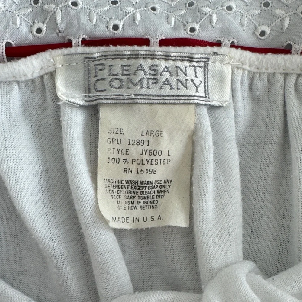 White Kids Dress with Red Accent